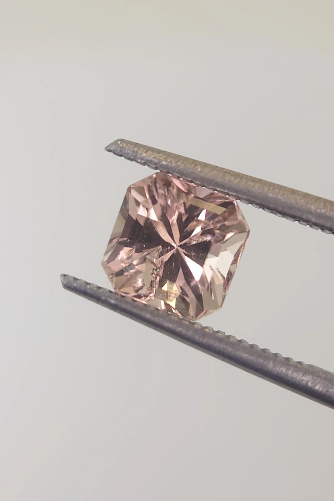 4.4ct Pink Tourmaline in Fancy Trillion Precision Cut from Keffi Mine Nigeria — view 4