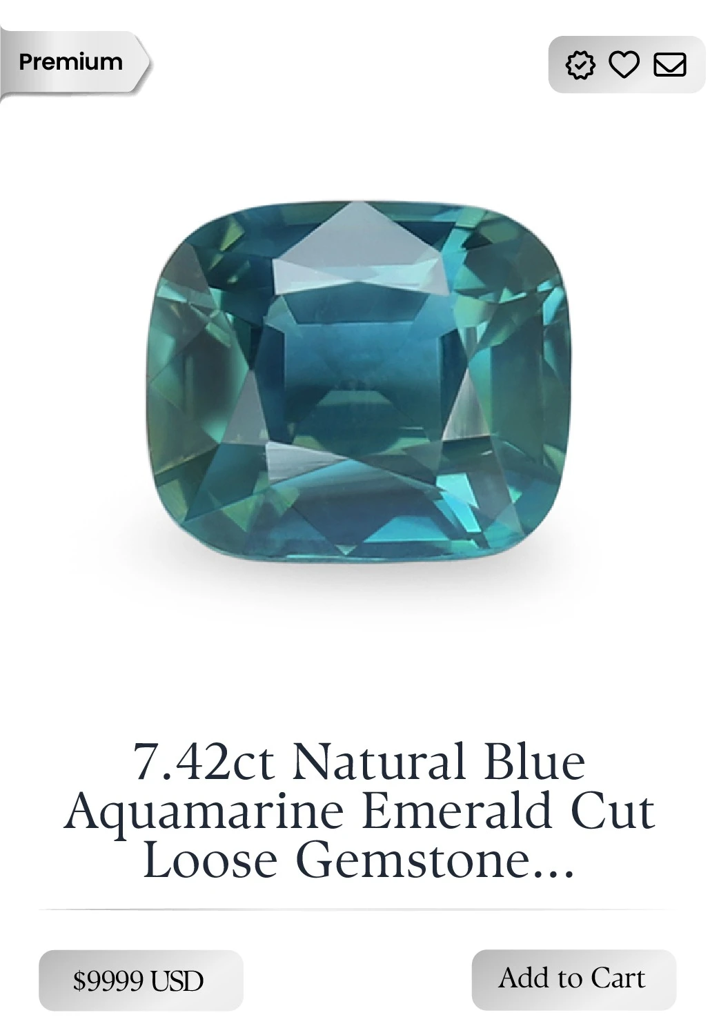 2.67ct Clean Blue Sapphire Facet Quality Rough from Madagascar — view 1